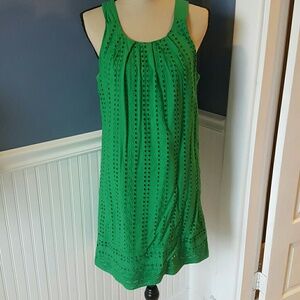 Green textured dress